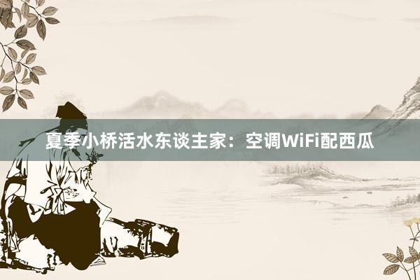 夏季小桥活水东谈主家：空调WiFi配西瓜